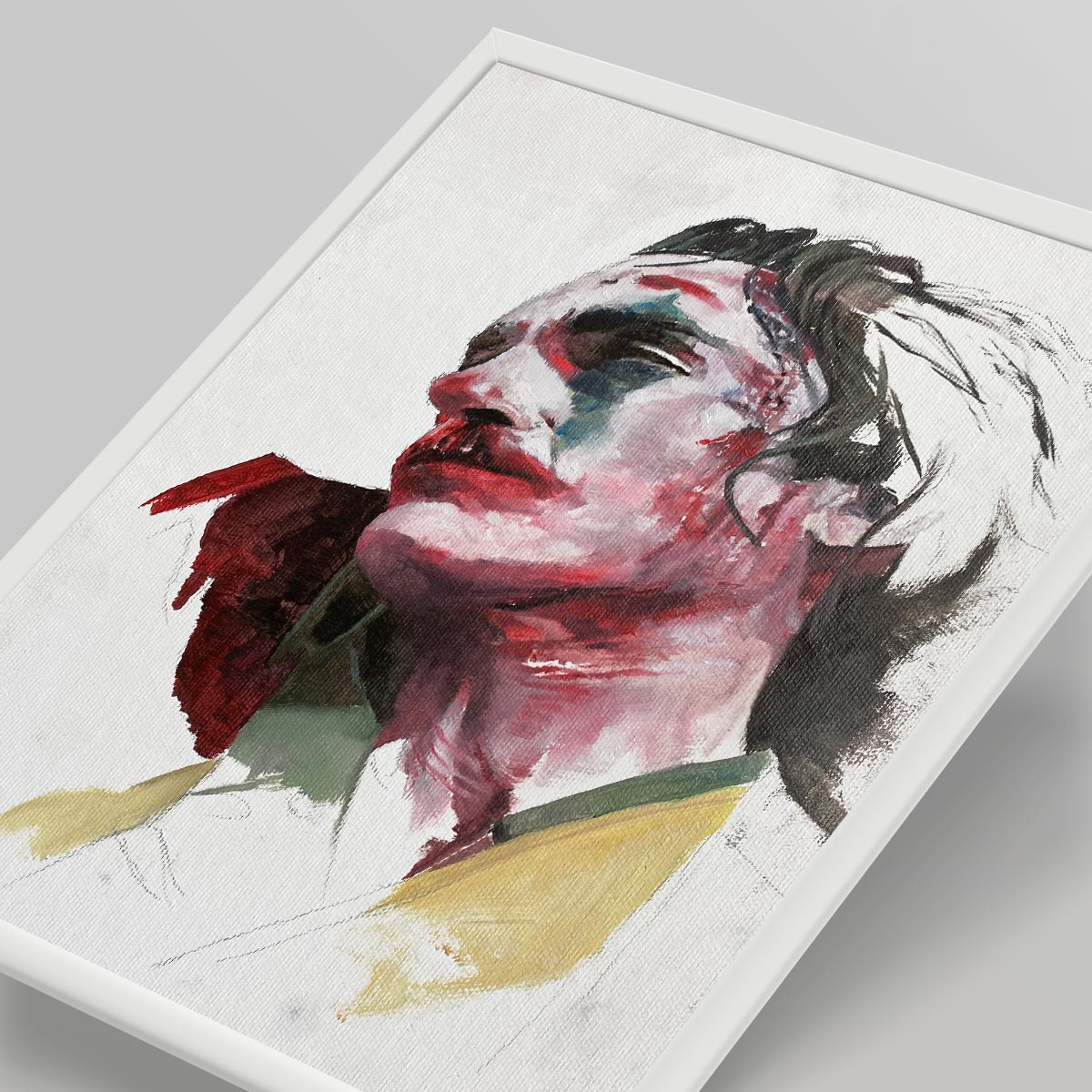 Joker Joaquin Phoenix - Quadro su tela in legno da 3 cm, prodotto