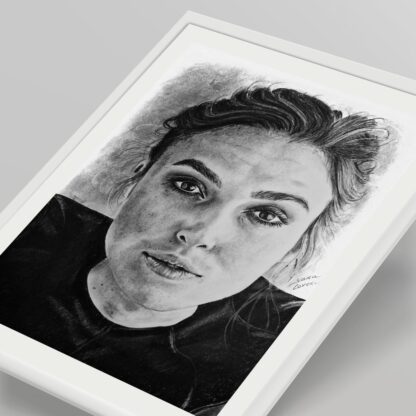 Keira Knightley disegno ritratto carboncino Sara Loverci novel Academy accademia arte torino