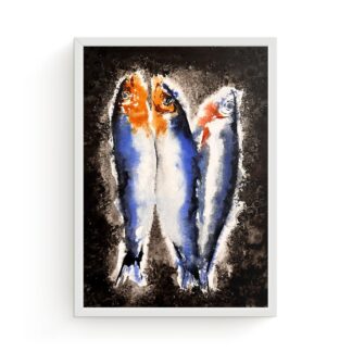 quadro sardine acquerello Chiara De Flumeri novel Academy accademia arte torino